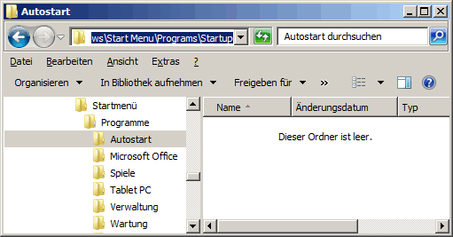 Autostart-Ordner