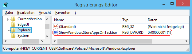 ShowWindowsStoreAppsOnTaskbar