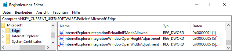 InternetExplorerIntegrationWindowOpenHeightAdjustment, InternetExplorerIntegrationWindowOpenWidthAdjustment