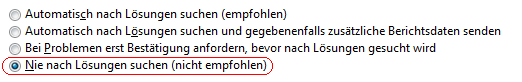 Problemberichte