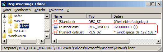 TrustedHosts