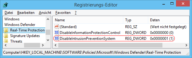 DisableIntrusionPreventionSystem