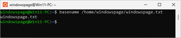 basename /home/windowspage/windowspage.txt