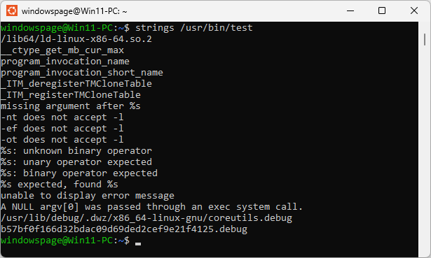 strings /usr/bin/test