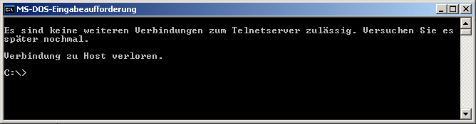 telnet localhost