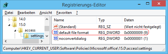 Default File Format