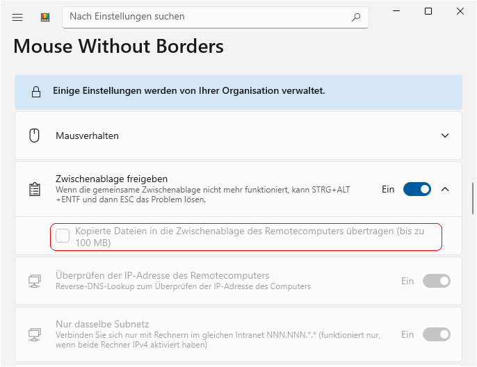 Kopierte Dateien in die Zwischenablage des Remotecomputers &uuml;bertragen