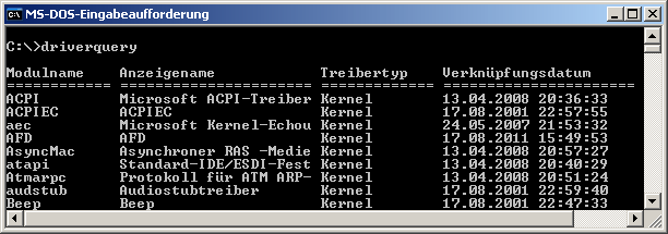 driverquery.exe