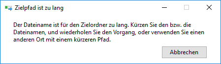 Fehlermeldung