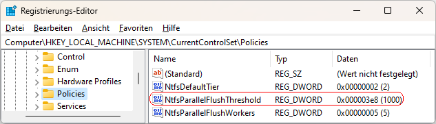 NtfsParallelFlushThreshold