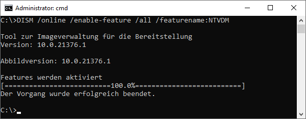 DISM /online /enable-feature /all /featurename:NTVDM