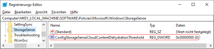 ConfigStorageSenseCloudContentDehydrationThreshold