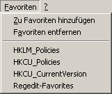 Menü "Favoriten"