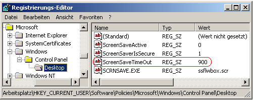 ScreenSaveTimeOut