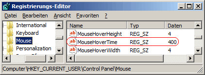 MouseHoverTime