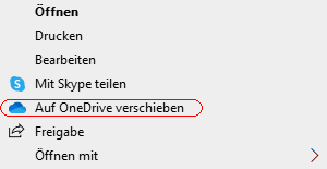 Auf OneDrive verschieben