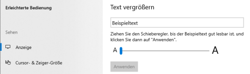 Text vergrößern